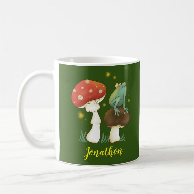 Firefly Frog Prince Personalized Coffee Mug (Left)