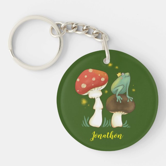 Firefly Frog Prince Personalized Keychain (Front)