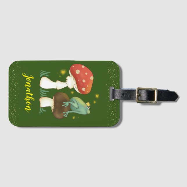 Firefly Frog Prince Personalized Luggage Tag (Front Horizontal)
