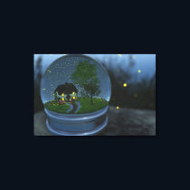 Firefly Globe Wrapped Canvas Print