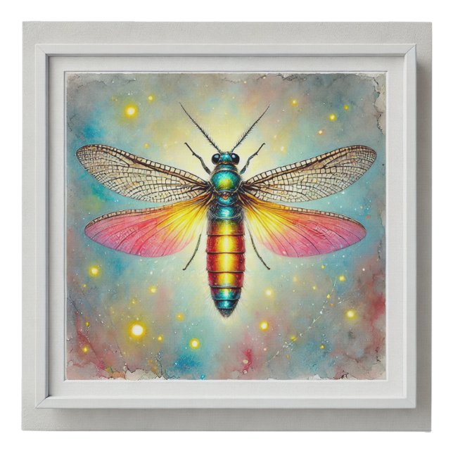 Firefly in Nature 200724AREF111 - Watercolor Faux Canvas Print (Front)
