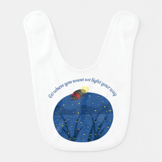 firefly insect Baby Bib nature lover (Front)