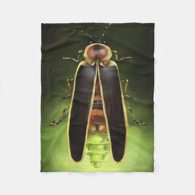 Firefly Lightning bug - Indiana state bug Fleece Blanket (Front)