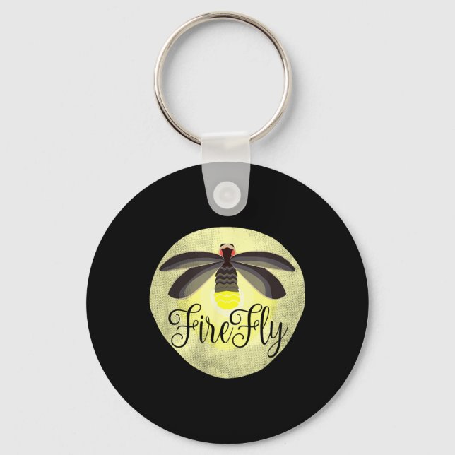 Firefly Lightning Bug Summer Gift  Keychain (Front)