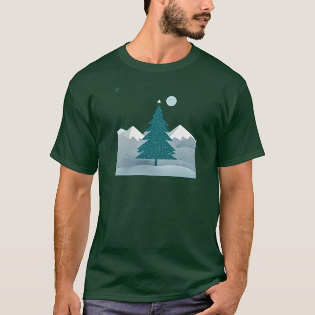 Firefly Mountain: A Minimalist Winter WondeT-Shirt T-Shirt (Front)