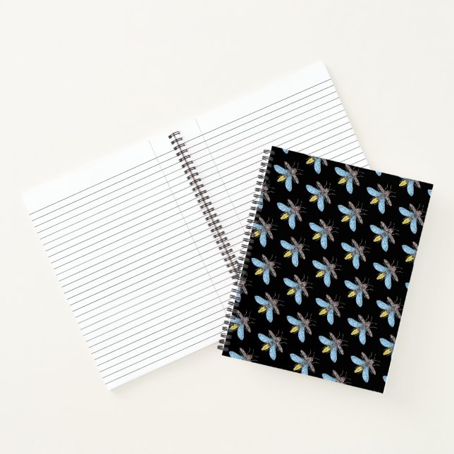 Firefly (pattern black) - Notebook (Inside)