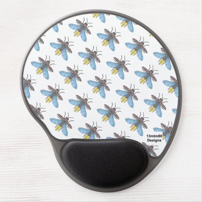 Firefly (pattern white) - Gel Mouse Pad (Front)