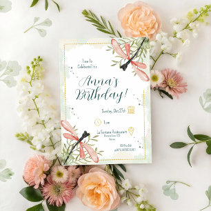 Firefly Watercolour Birthday Invitation