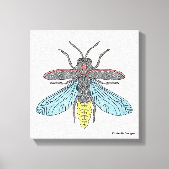 Firefly (white) - Canvas Print (Front)