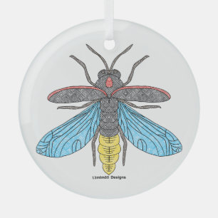Firefly (white) - Glass Ornament