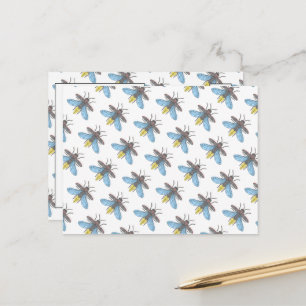 Firefly (white) - Postcard