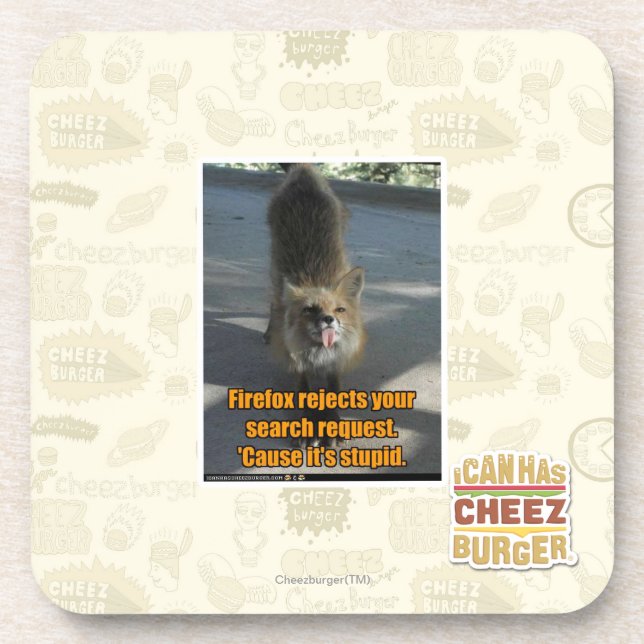 Firefox rejects beverage coaster (Front)