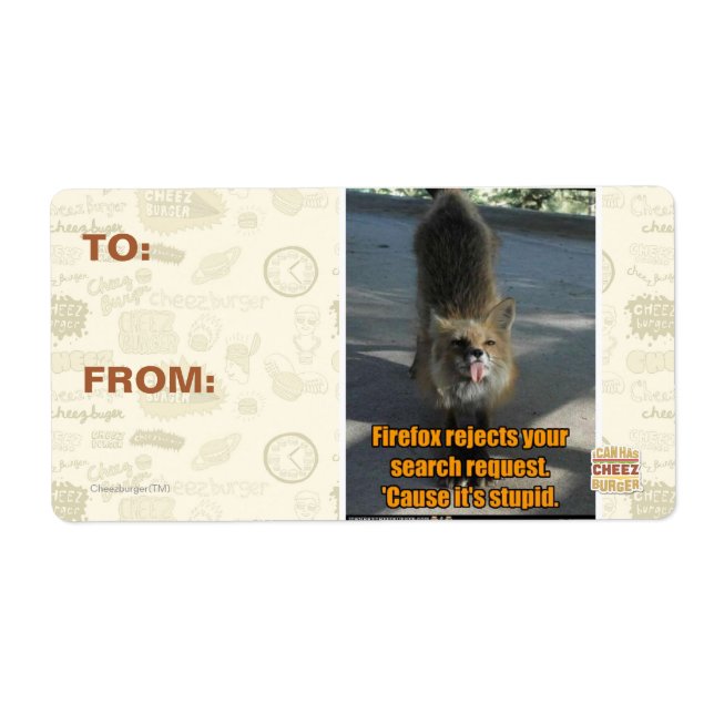 Firefox rejects label (Front)