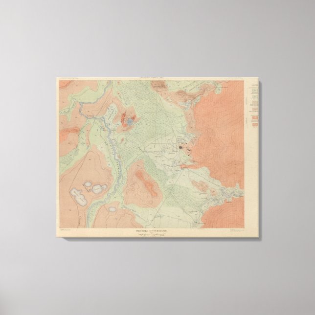 Firehole Geyser Basin Canvas Print (Front)