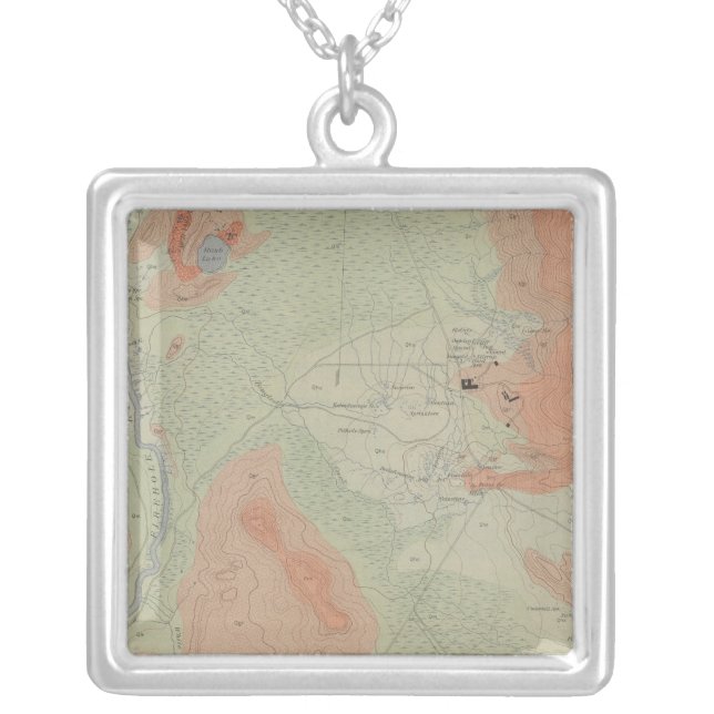 Firehole Geyser Basin Silver Plated Necklace (Front)