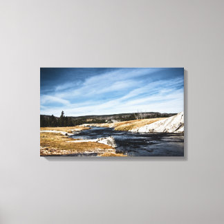 Firehole River Wrapped Canvas Print