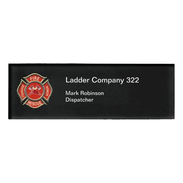 FIrehouse Alarm Dispacther Name Tag (Front)