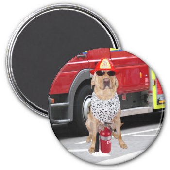 Firehouse Dog Magnet by myrtieshuman at Zazzle