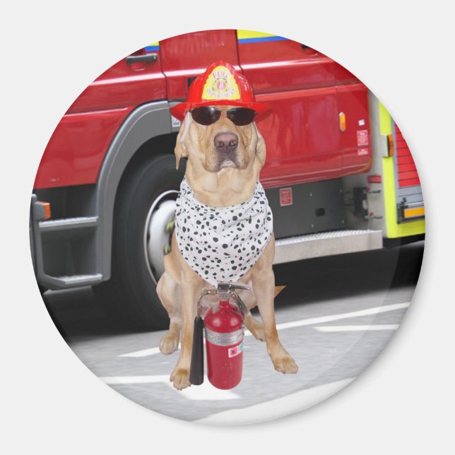 Firehouse Dog Magnet (Front)