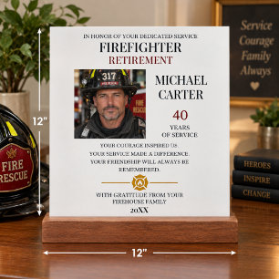 Firehouse Family Firefighter Retirement Photo Picture Ledge