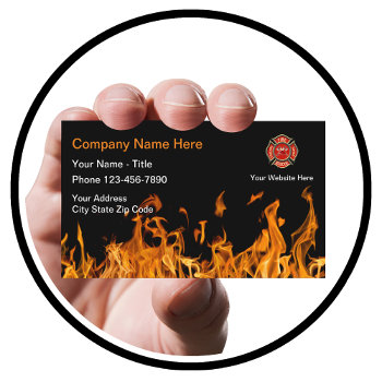 Firehouse Firefighter Business Card by Luckyturtle at Zazzle