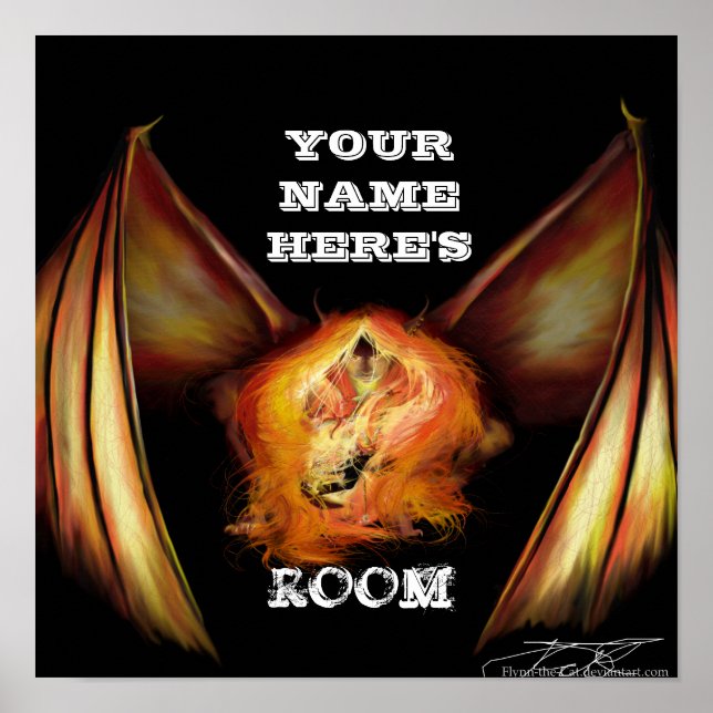 Firelight Personalised Door Poster (Front)