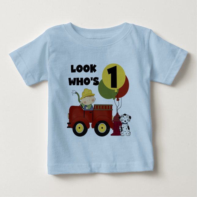 Fireman 1st Birthday Tshirts and Gifts (Front)