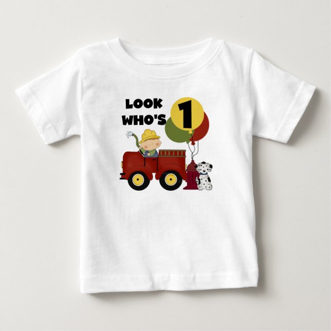 Fireman 1st Birthday Tshirts and Gifts (Front)