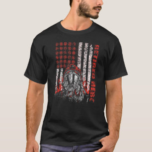 Fireman American Flag Gasmask Firefighter Retired T-Shirt