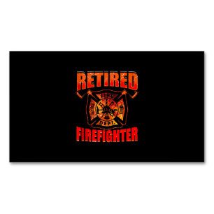Fireman American Flag Red Line US Firefighter Business Card Magnet
