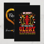 Fireman American Flag Red Line US Firefighter Dad (Front/Back)