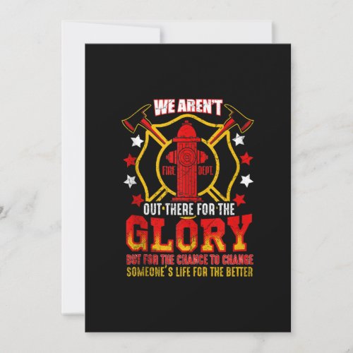 Fireman American Flag Red Line US Firefighter Dad Holiday Card