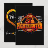 Fireman American Flag Red Line US Firefighter Gift (Front/Back)