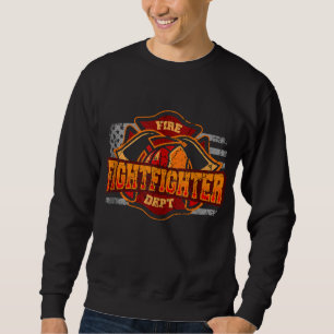Fireman American Flag Red Line US Firefighter Gift Sweatshirt