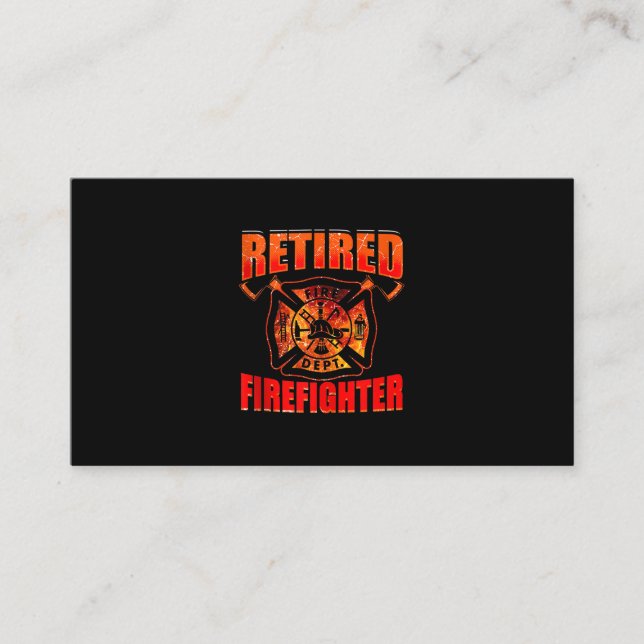 Fireman American Flag Red Line US Firefighter Referral Card (Front)