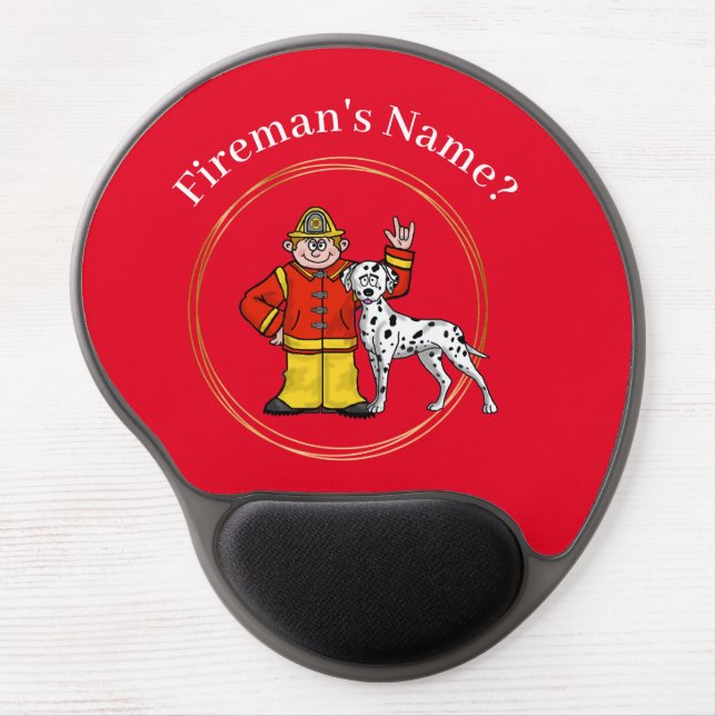 Fireman and Dalmatian Mouse Pad (Front)