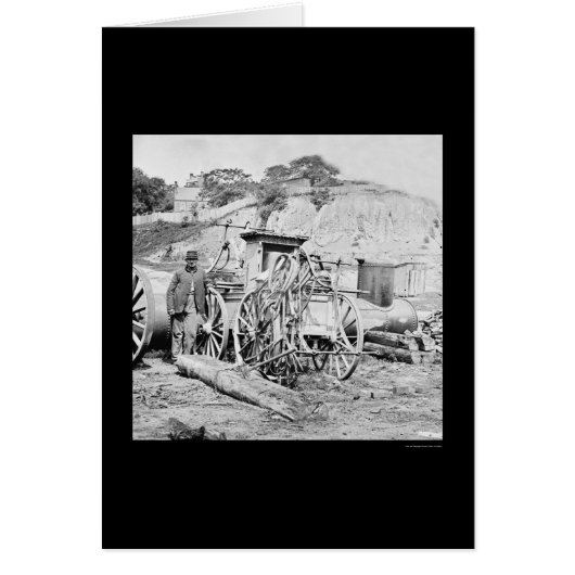 Fireman and Fire Engine in Richmond, VA 1865 (Front)