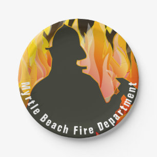 Fireman and Flames Party Paper Plates
