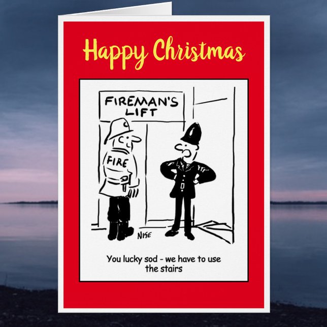 Fireman and Policeman Share a Joke Cards (Creator Uploaded)