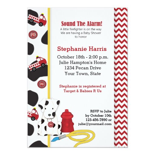 Firefighter Baby Shower Invitations 5