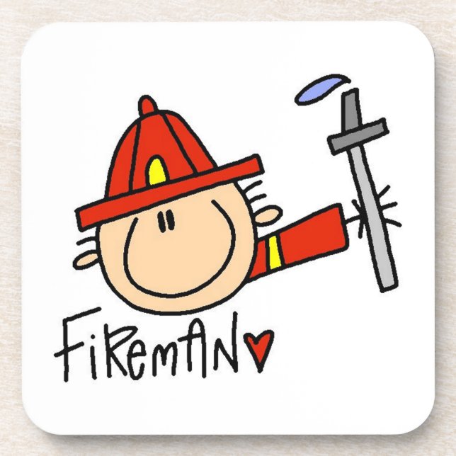 Fireman Beverage Coaster (Front)