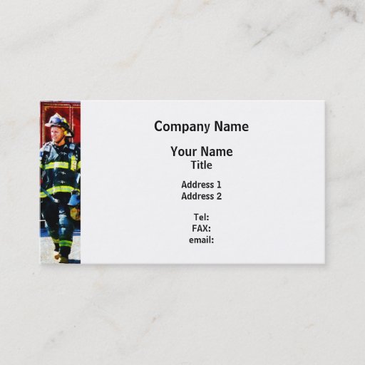 Customizable Fireman Business Card Templates
