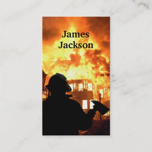Customizable Fireman business cards
