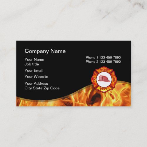 Fireman Business Cards