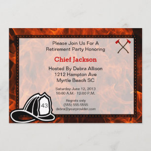 Fireman/Chief Retirement Party Invitation