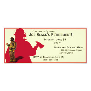 Firefighter Retirement Party Invitations 8