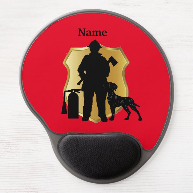 Fireman Dalmation Silhouette Mouse Pad (Front)