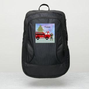 Fireman Design with Firetruck Port Authority® Backpack