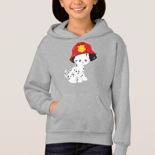 Fireman Dog Cute Dog Puppy Doggo Dalmatian Hoodie