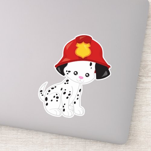 Fireman Dog Cute Dog Puppy Doggo Dalmatian Sticker